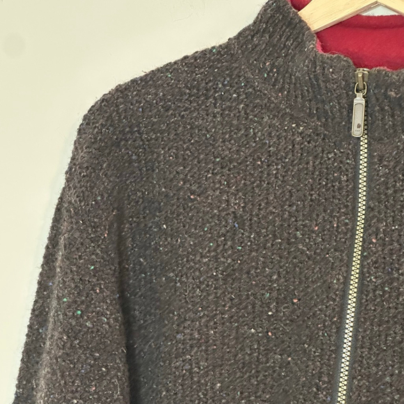 Vintage Cabela’s wool textured flexed quarter zip brown - Picture 3 of 4